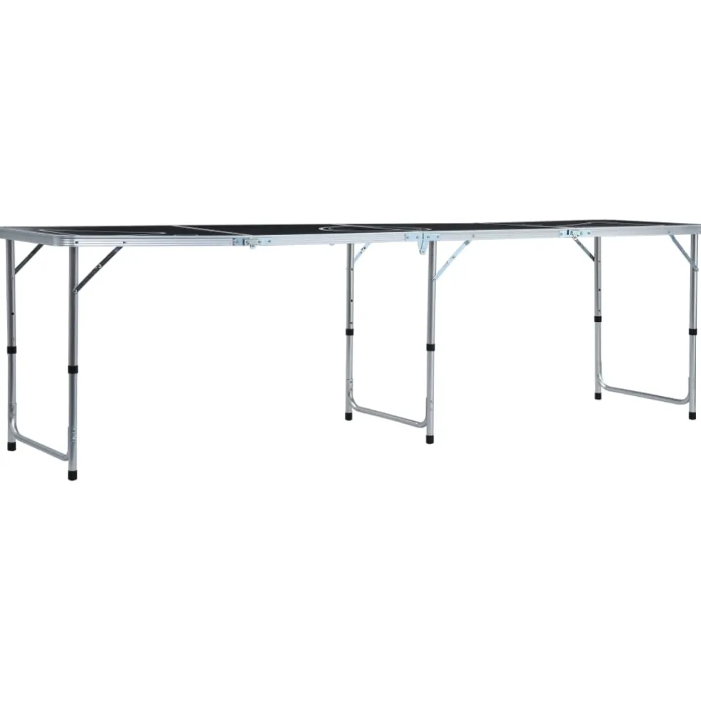 vidaXL Bierpongtafel inklapbaar 240 cm zwart