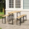 vidaXL Biertafel inklapbaar 170x50x75/105 cm massief vurenhout