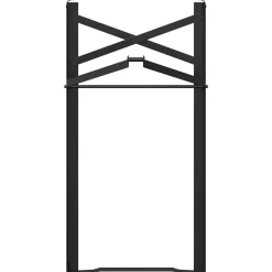 vidaXL Bier tafelpoot 2 st Zwart 39 x 3 x 75 cm Gepoedercoat staal