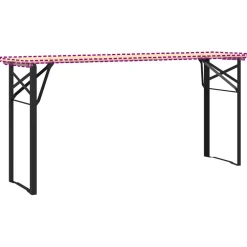 vidaXL Bier tafelpoot 2 st Zwart 39 x 3 x 75 cm Gepoedercoat staal
