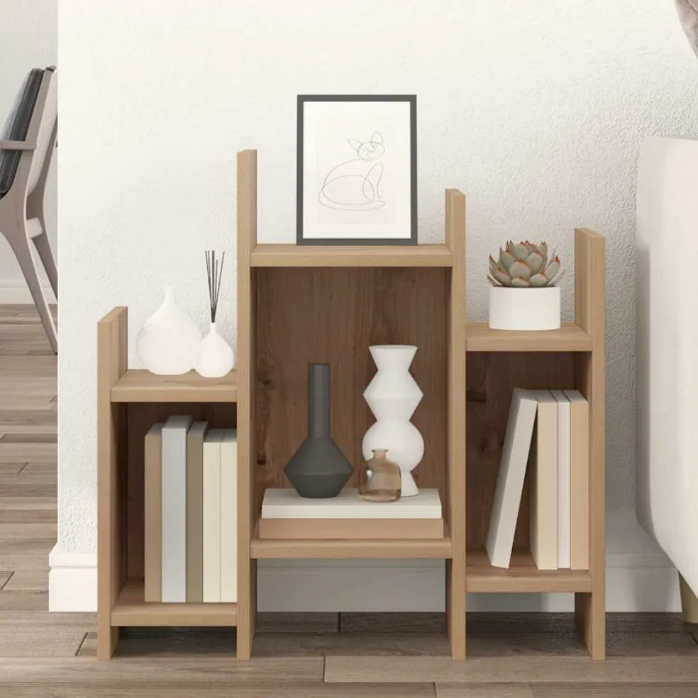 vidaXL Bijzetkast Artisan Eiken 60 x 26 x 60 cm Bewerkt hout