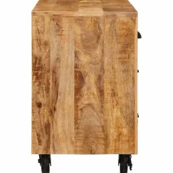 vidaXL Bijzetkast met lade Bruin 70 x 38 x 63 cm massief mangohout