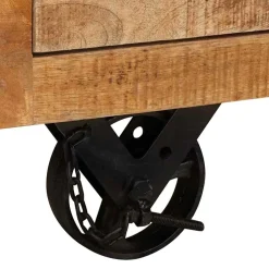 vidaXL Bijzetkast met lade Bruin 70 x 38 x 63 cm massief mangohout