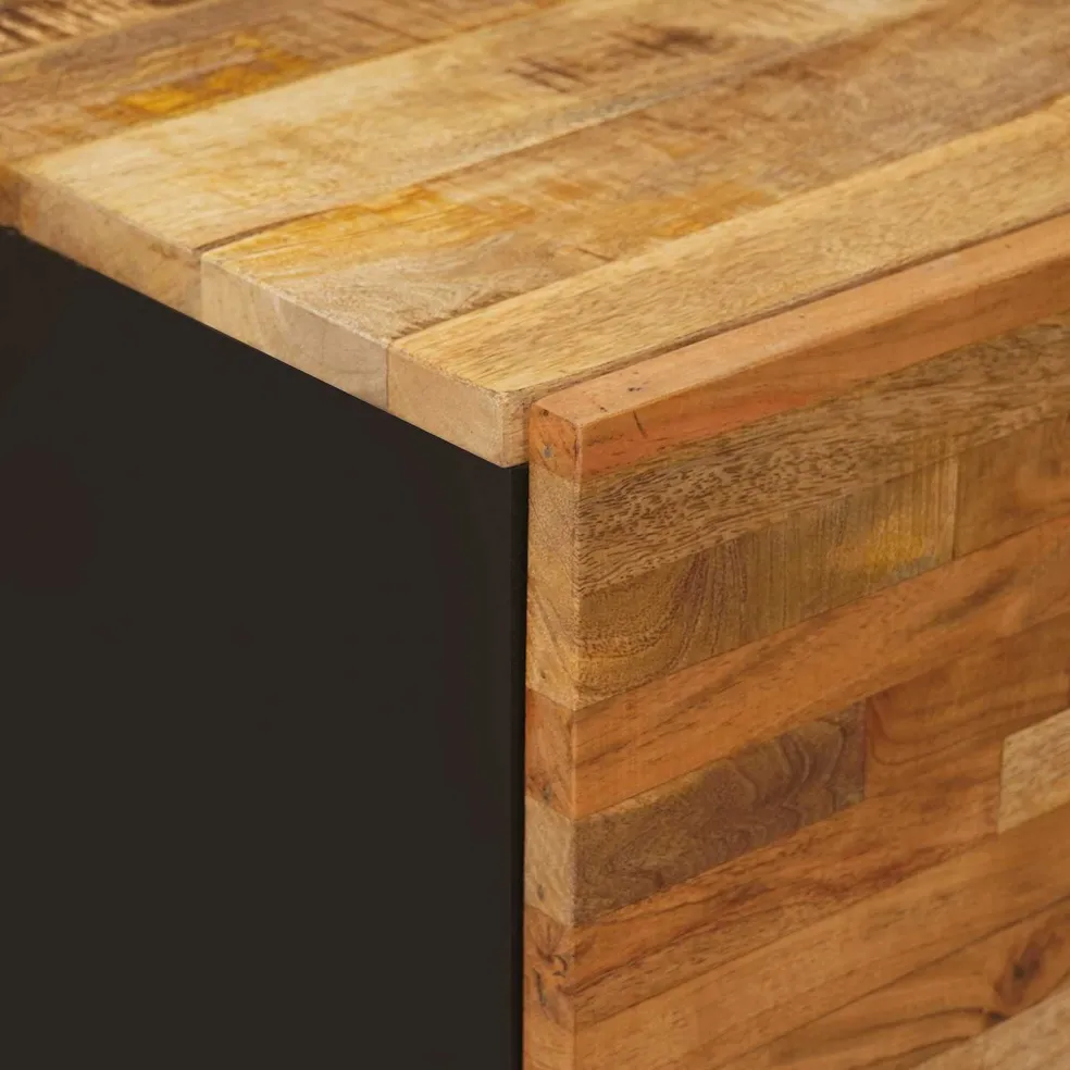 vidaXL Bijzetkast met opslag Bruin 40 x 33 x 75 cm Massief Mango Hout