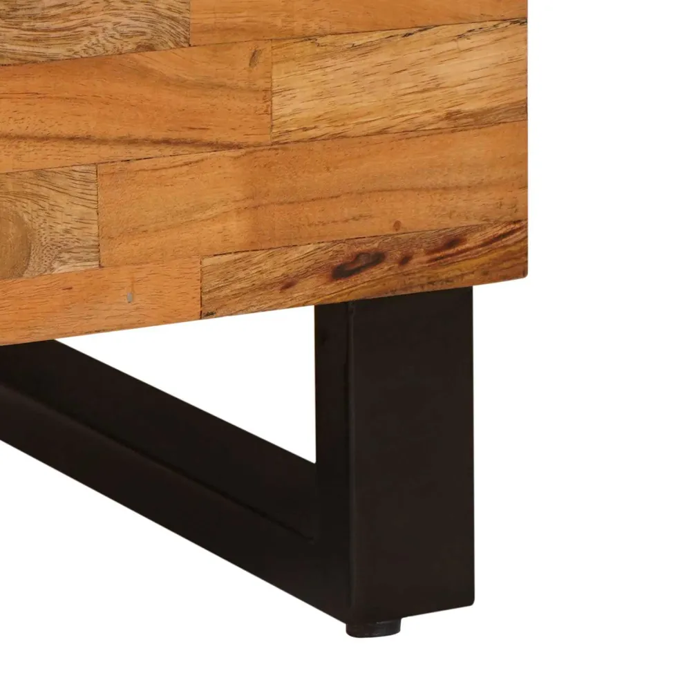 vidaXL Bijzetkast met opslag Bruin 40 x 33 x 75 cm Massief Mango Hout