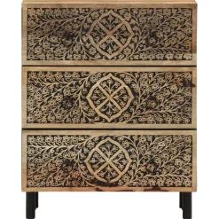 vidaXL Bijzetkast 60x33x75 cm massief mangohout