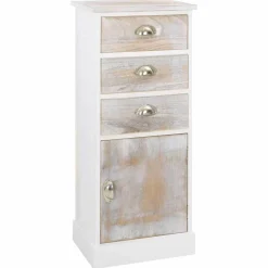 vidaXL Bijzetkast 38x28x86 cm paulowniahout