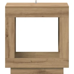 vidaXL Bijzettafel Artisanaal eiken 60 x 40 x 65 cm Bewerkt hout