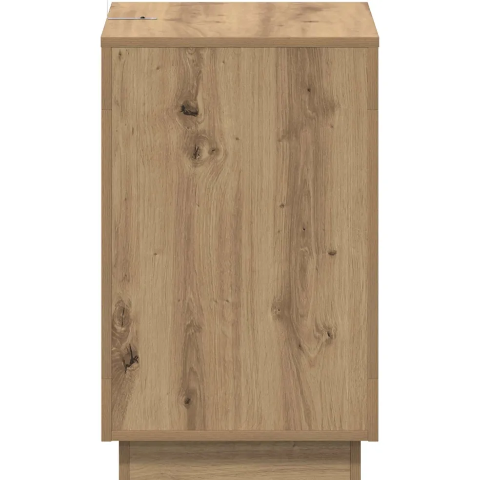 vidaXL Bijzettafel Artisanaal eiken 60 x 40 x 65 cm Bewerkt hout