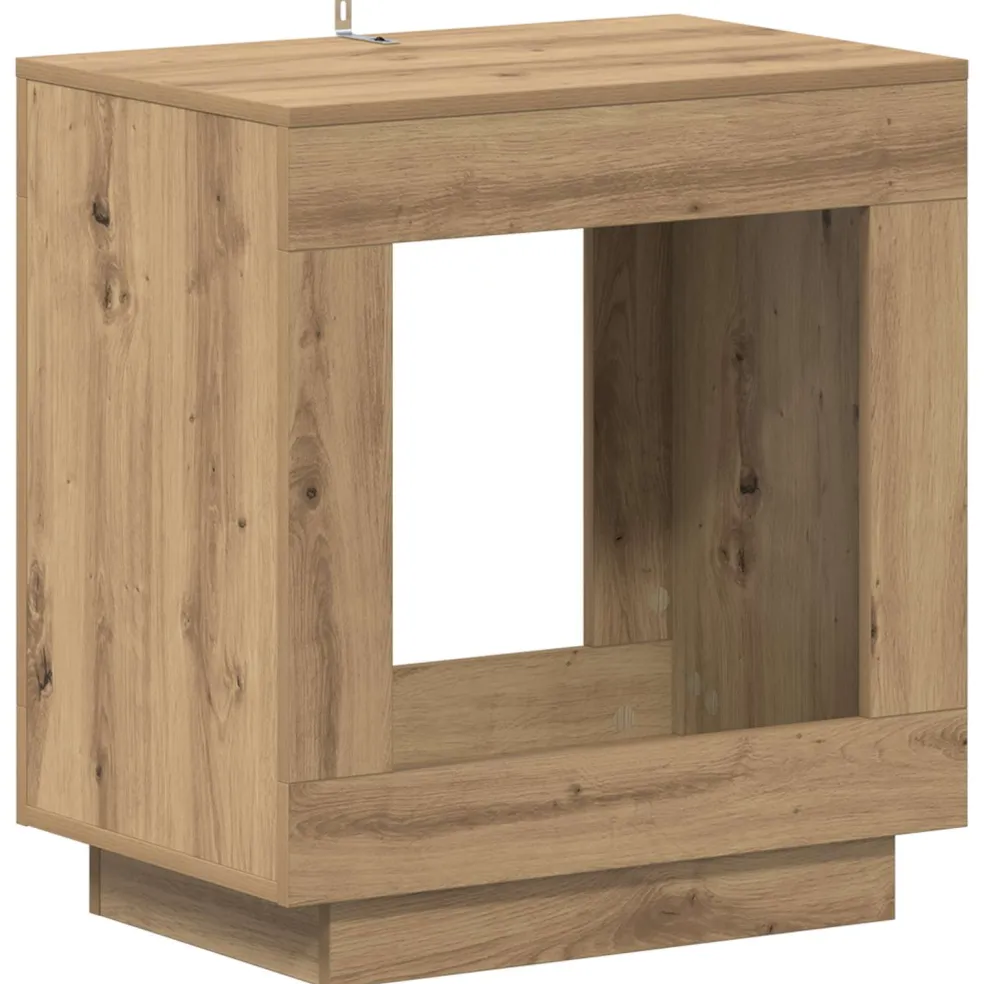 vidaXL Bijzettafel Artisanaal eiken 60 x 40 x 65 cm Bewerkt hout
