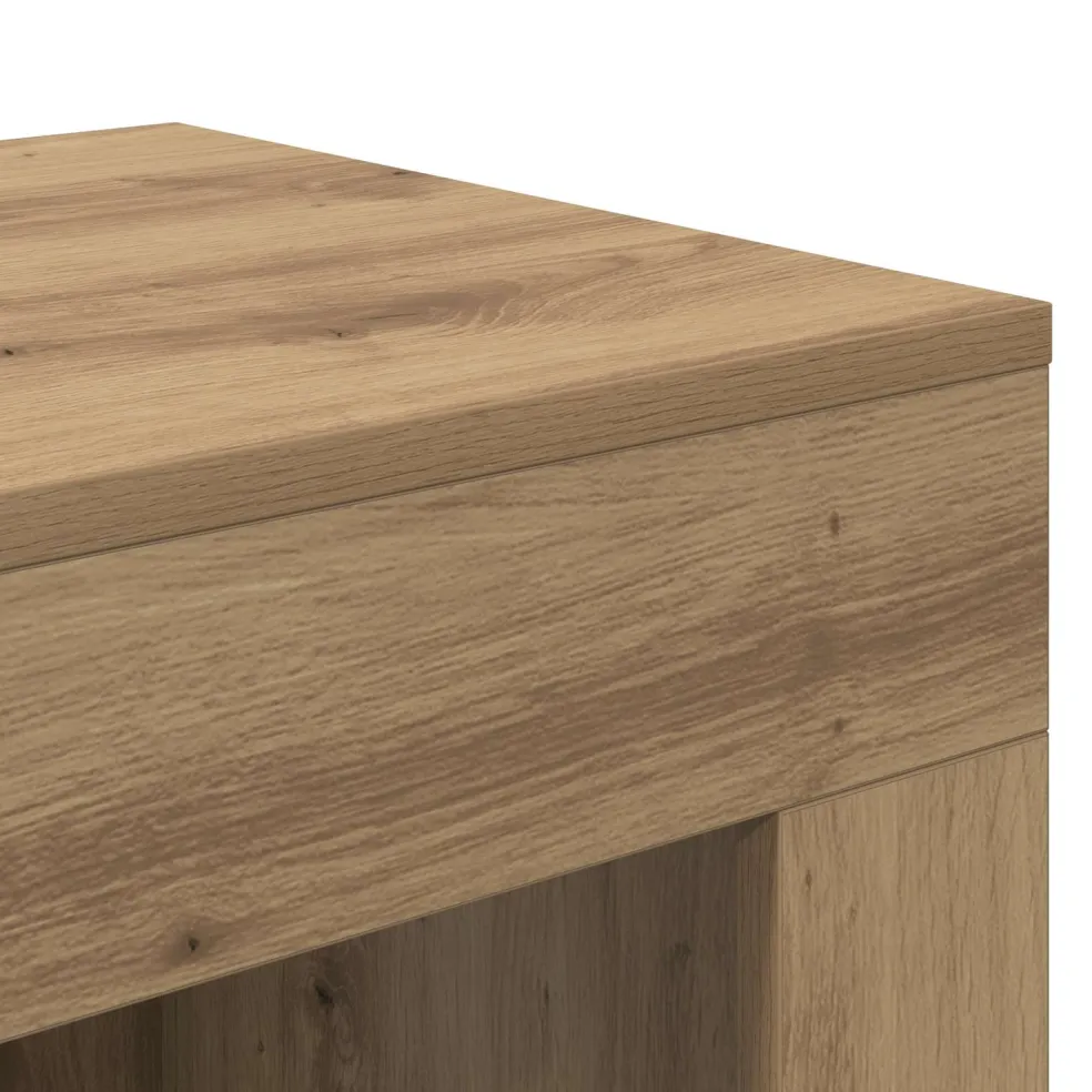 vidaXL Bijzettafel Artisanaal eiken 60 x 40 x 65 cm Bewerkt hout