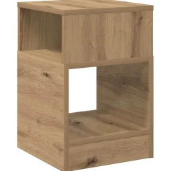 vidaXL Bijzettafel Artisan Eiken 30,5 x 30 x 45 cm Bewerkt hout