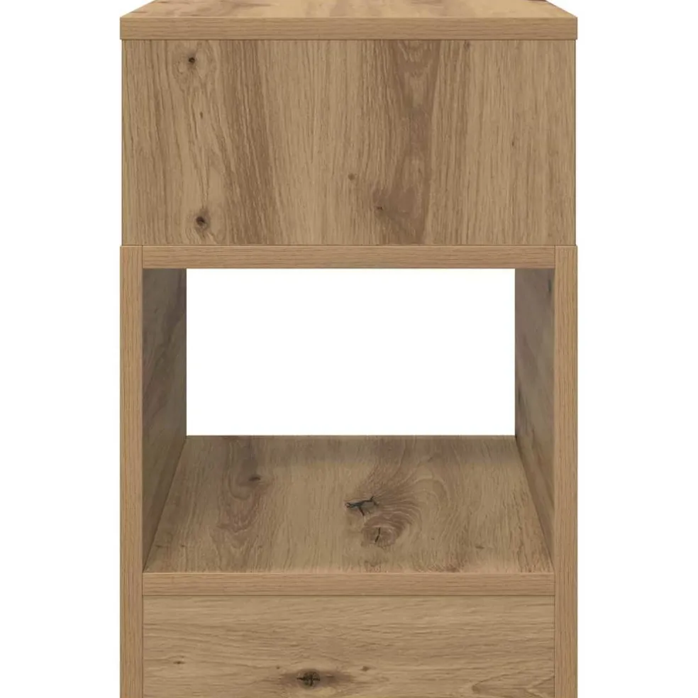 vidaXL Bijzettafel Artisan Eiken 30,5 x 30 x 45 cm Bewerkt hout