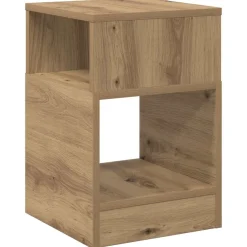 vidaXL Bijzettafel Artisan Eiken 30,5 x 30 x 45 cm Bewerkt hout