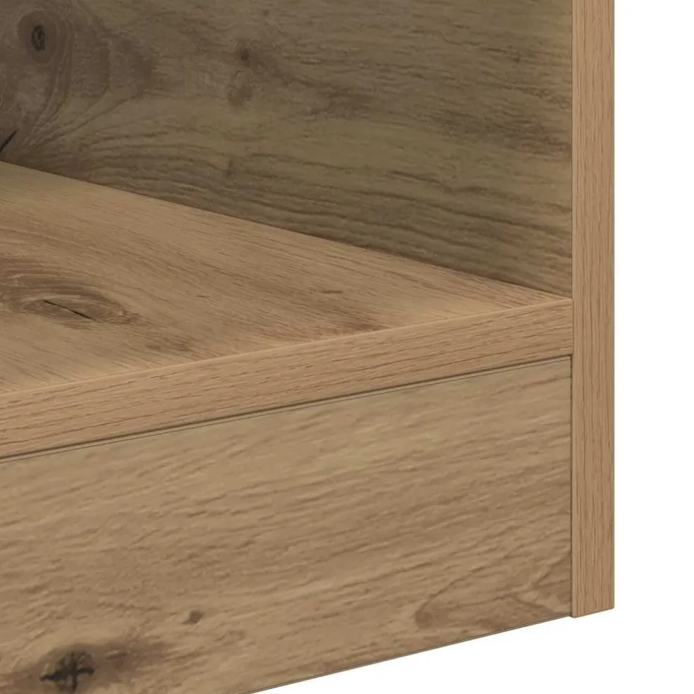 vidaXL Bijzettafel Artisan Eiken 30,5 x 30 x 45 cm Bewerkt hout