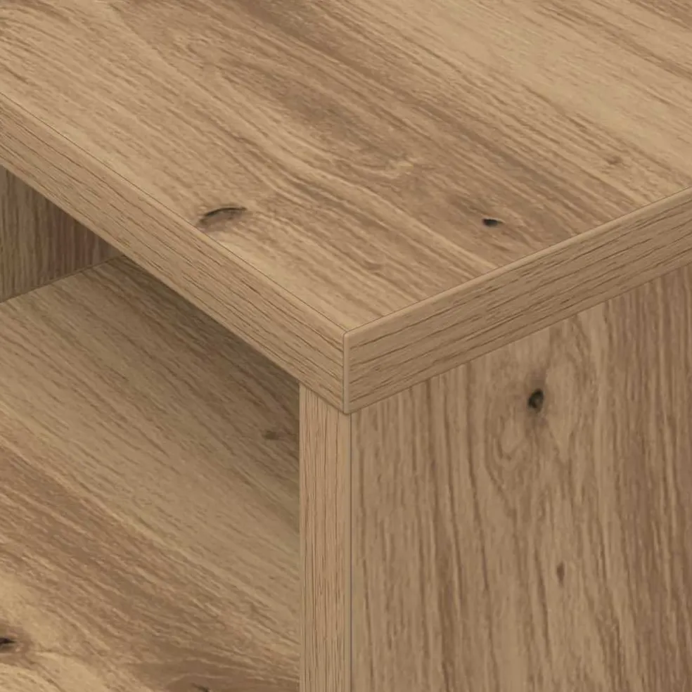 vidaXL Bijzettafel Artisan Eiken 30,5 x 30 x 45 cm Bewerkt hout