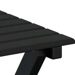 vidaXL Bijzettafel inklapbaar massief populierenhout zwart