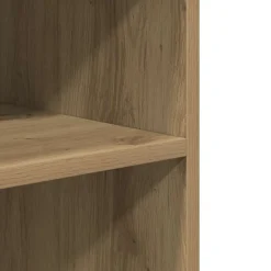 vidaXL Bijzettafel met wieltjes 55x60x78 cm hout artisanaal eikenkleur