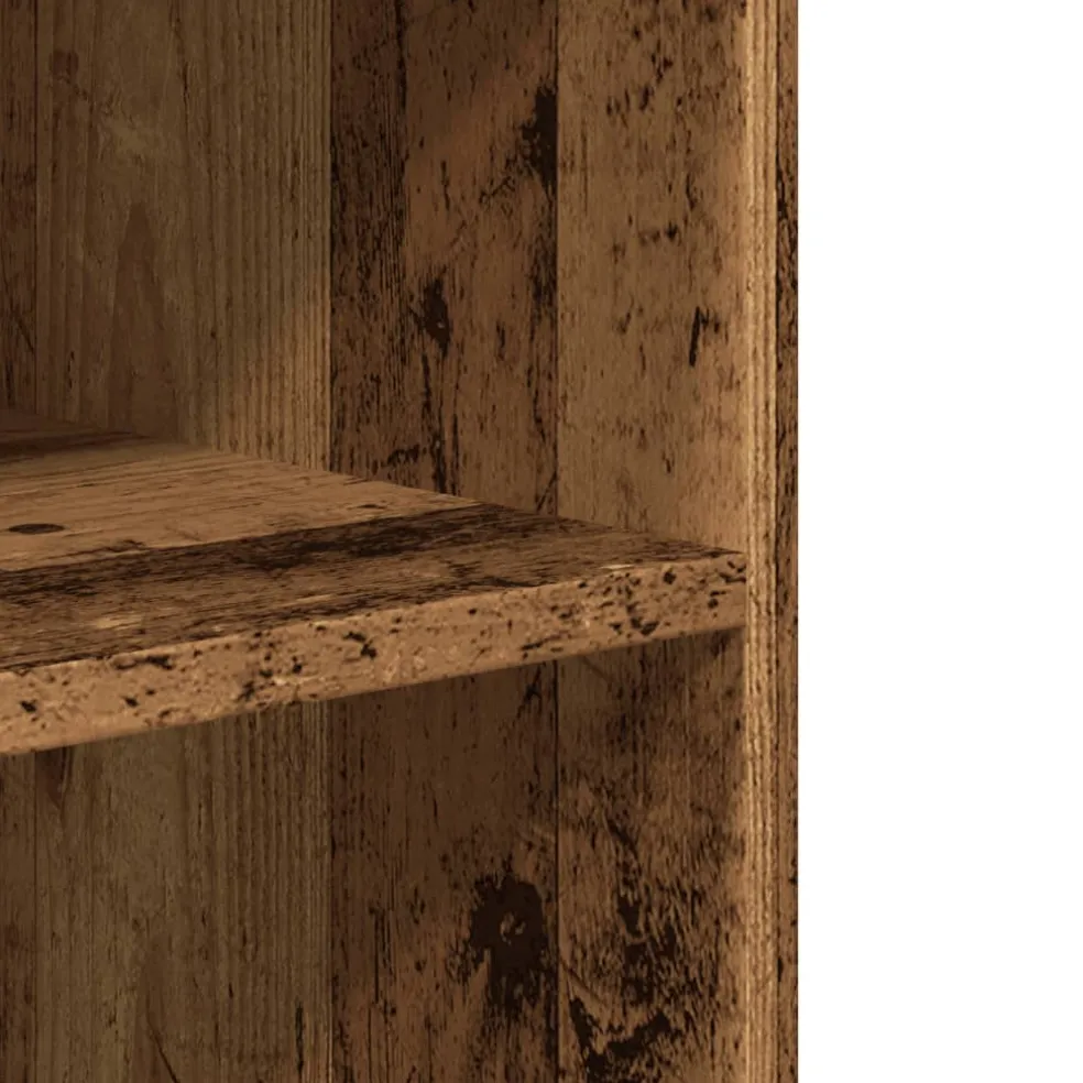 vidaXL Bijzettafel met wieltjes 55x60x78 cm bewerkt hout oud houtkleur