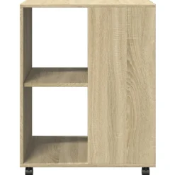vidaXL Bijzettafel met wieltjes 55x60x78 cm hout sonoma eikenkleurig