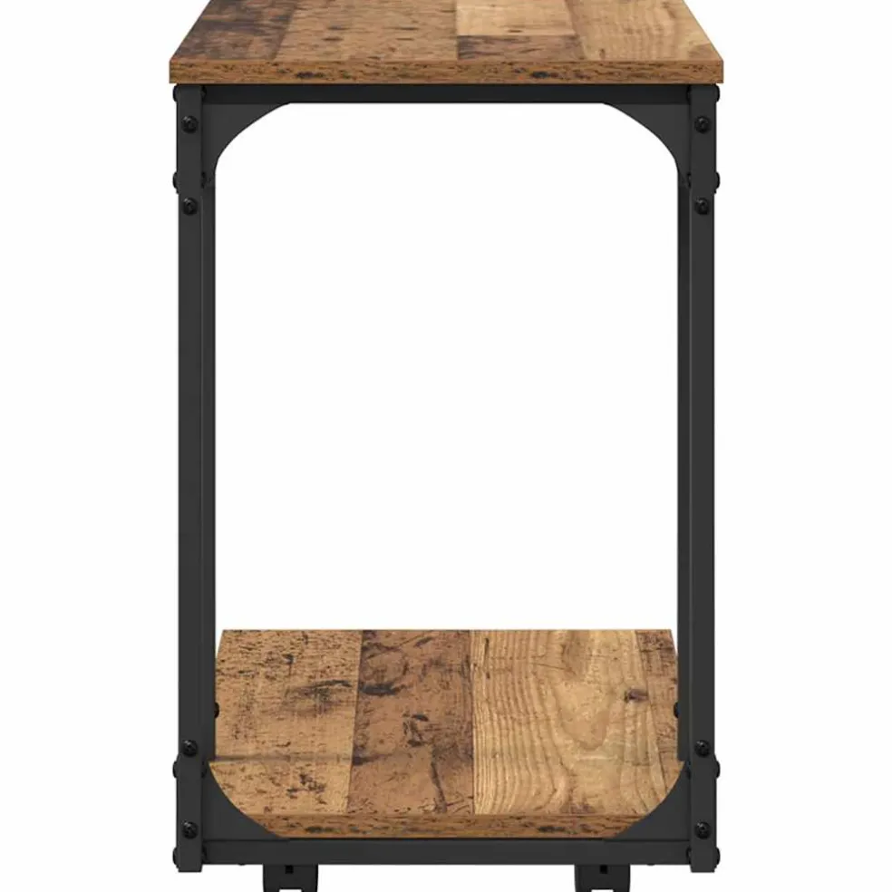 vidaXL Bijzettafel Oudhout 50 x 35 x 55.5 cm Bewerkt hout