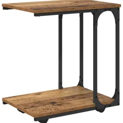 vidaXL Bijzettafel Oudhout 50 x 35 x 55.5 cm Bewerkt hout