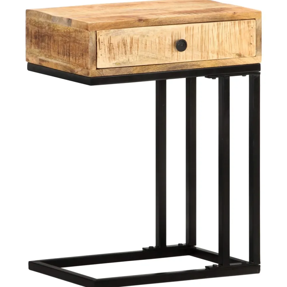 vidaXL Bijzettafel U-vormig 45x30x61 cm massief mangohout