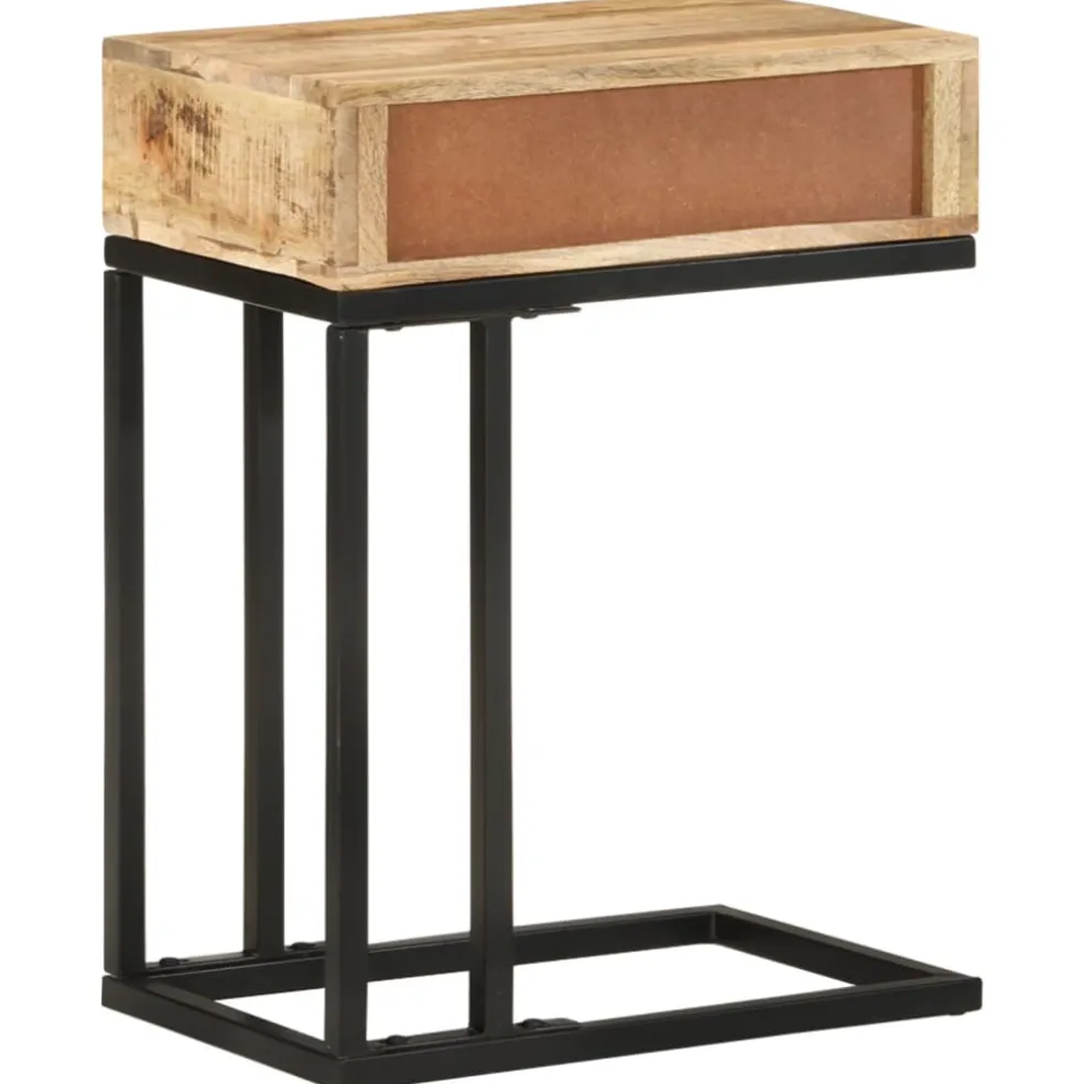 vidaXL Bijzettafel U-vormig 45x30x61 cm massief mangohout