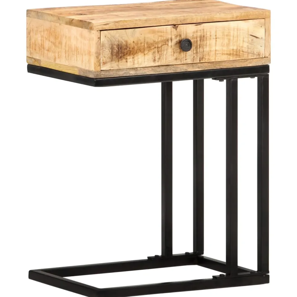 vidaXL Bijzettafel U-vormig 45x30x61 cm massief mangohout