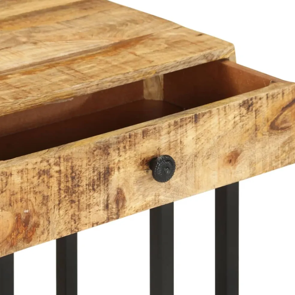 vidaXL Bijzettafel U-vormig 45x30x61 cm massief mangohout
