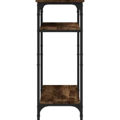 vidaXL Bijzettafel 40x30x75 cm bewerkt hout gerookt eikenkleurig