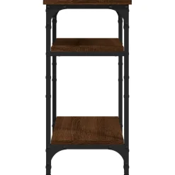 vidaXL Bijzettafel 35x30x60 cm bewerkt hout bruin eikenkleur