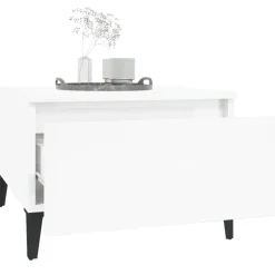 vidaXL Bijzettafel 50x46x35 cm bewerkt hout hoogglans wit