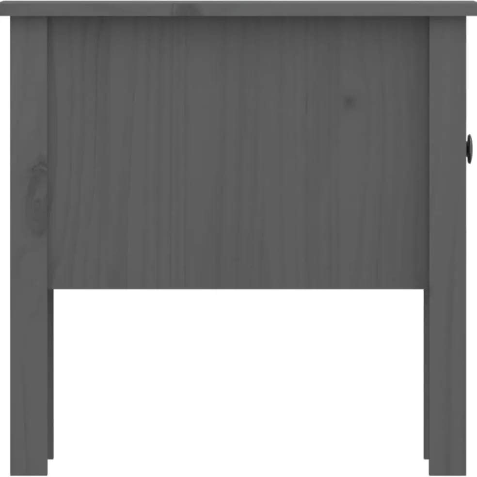 vidaXL Bijzettafel 50x50x49 cm massief grenenhout grijs