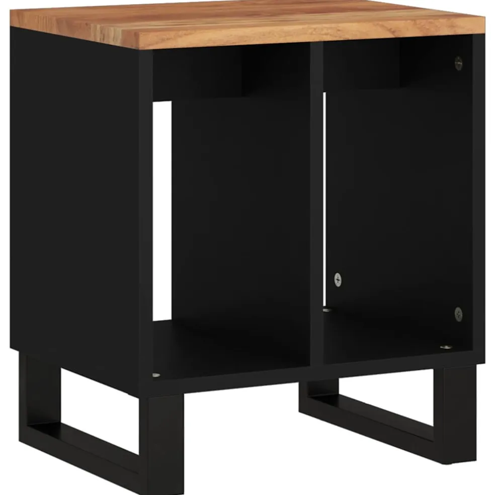 vidaXL Bijzettafel 40x31x46 cm massief acaciahout en bewerkt hout