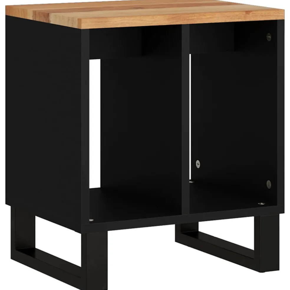 vidaXL Bijzettafel 40x31x46 cm massief acaciahout en bewerkt hout