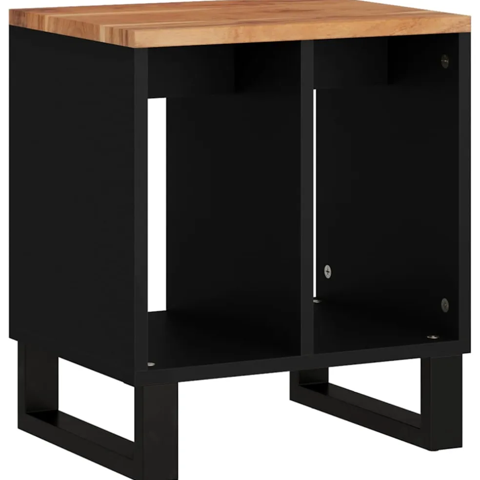 vidaXL Bijzettafel 40x31x46 cm massief acaciahout en bewerkt hout
