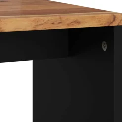vidaXL Bijzettafel 40x31x46 cm massief acaciahout en bewerkt hout