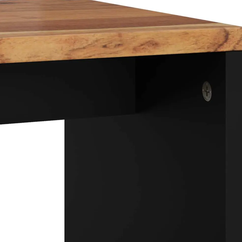 vidaXL Bijzettafel 40x31x46 cm massief acaciahout en bewerkt hout