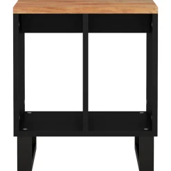 vidaXL Bijzettafel 40x31x46 cm massief acaciahout en bewerkt hout