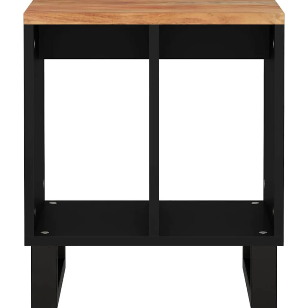 vidaXL Bijzettafel 40x31x46 cm massief acaciahout en bewerkt hout