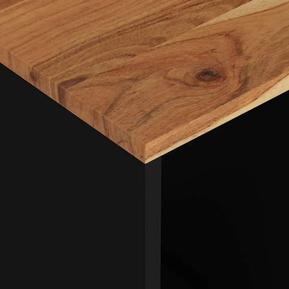 vidaXL Bijzettafel 40x31x46 cm massief acaciahout en bewerkt hout