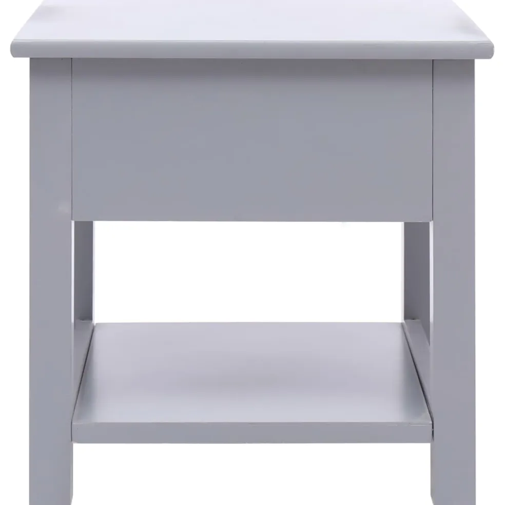 vidaXL Bijzettafel 40x40x40 cm paulowniahout grijs