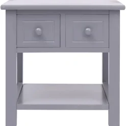 vidaXL Bijzettafel 40x40x40 cm paulowniahout grijs