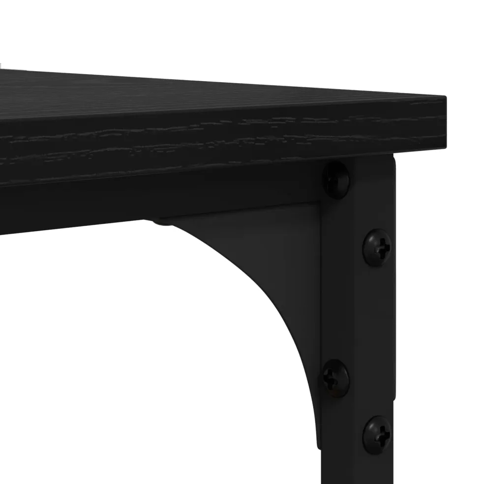vidaXL Bijzettafel Zwart Eiken 40 x 30 x 75 cm Bewerkt hout