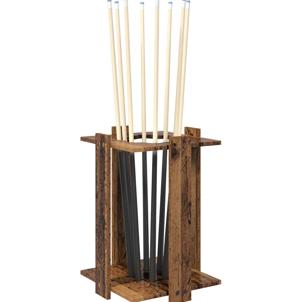vidaXL Biljartkeu standaard Bewerkt hout 42 x 43 x 60 cm Oud hout