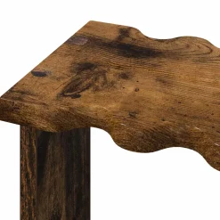 vidaXL Biljartkeu standaard Bewerkt hout 60 x 35 x 60 cm Gerookt eiken