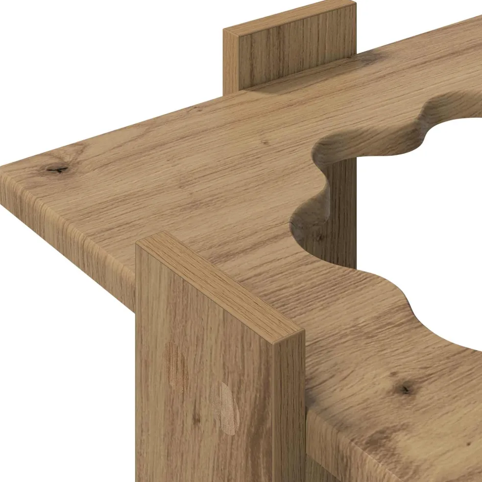 vidaXL Biljartkeu standaard Bewerkt hout 60 x 20 x 57 cm Sonoma Eiken