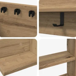 vidaXL Biljartkeu standaard Bewerkt hout 93 x 12 x 103 cm