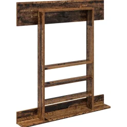 vidaXL Biljartkeu standaard Bewerkt hout 93 x 12 x 103 cm Oud hout